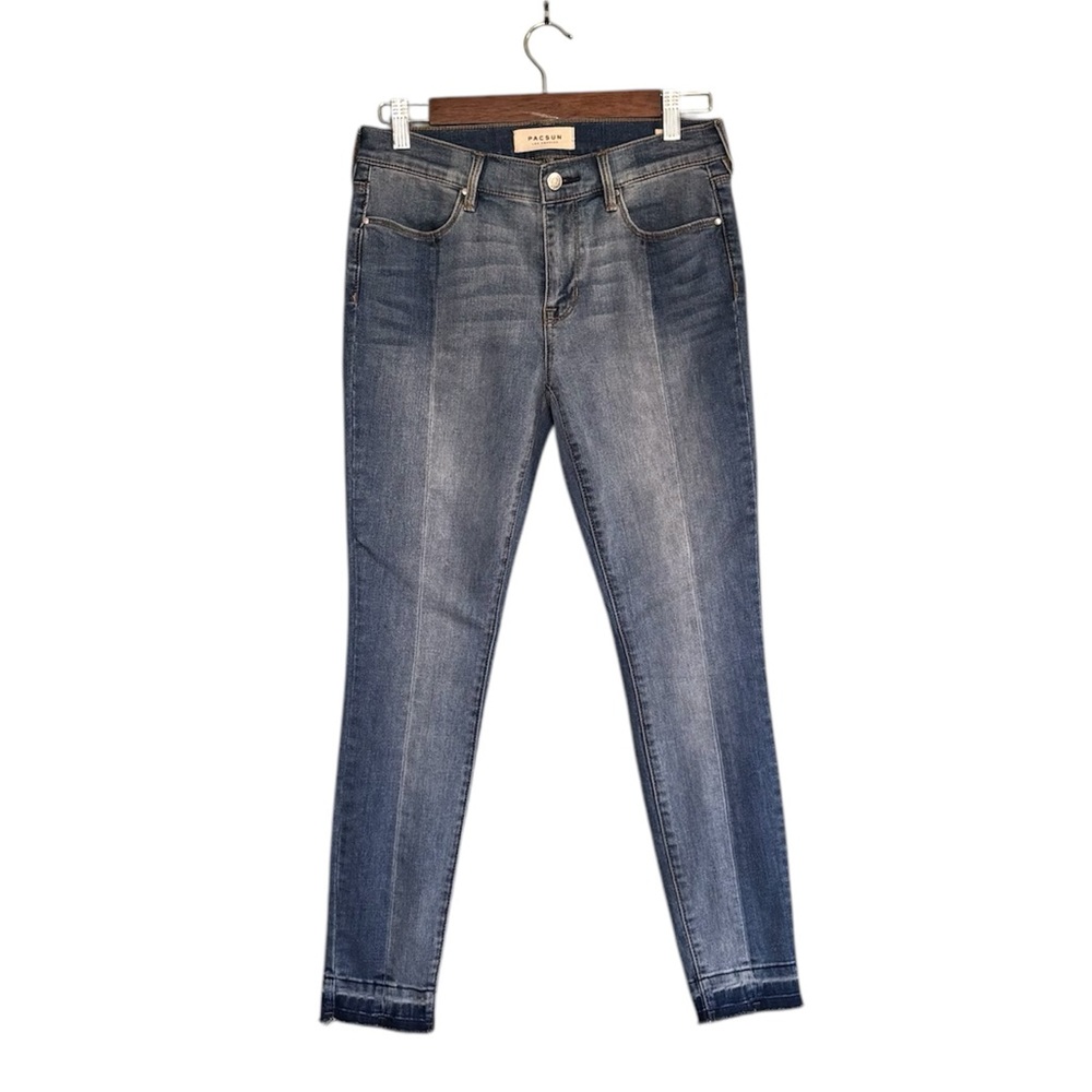 PacSun Two Tone Split Raw Hem Ankle Jeggings Size 26